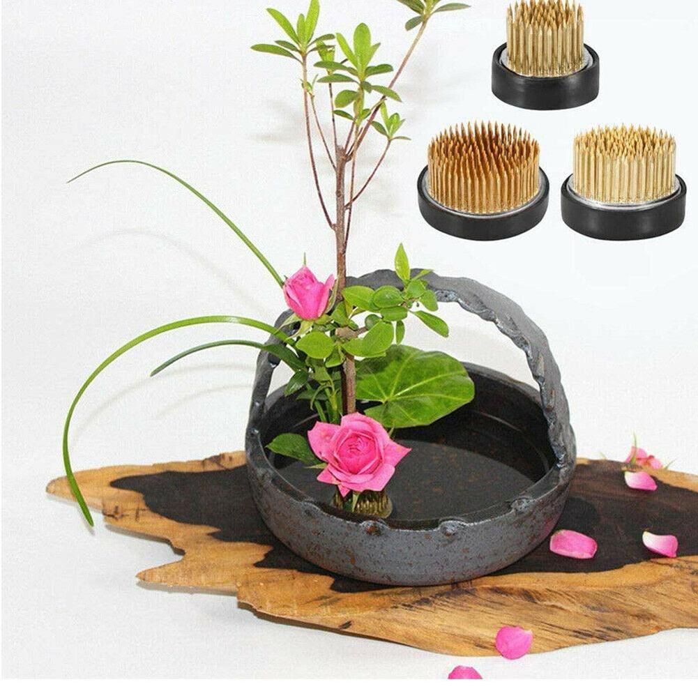 Ikebana Vase Kenzan - Rana fiore Ikebana rotonda con guarnizione
